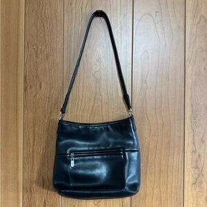 Vintage Koltov Black Leather Shoulder Bag